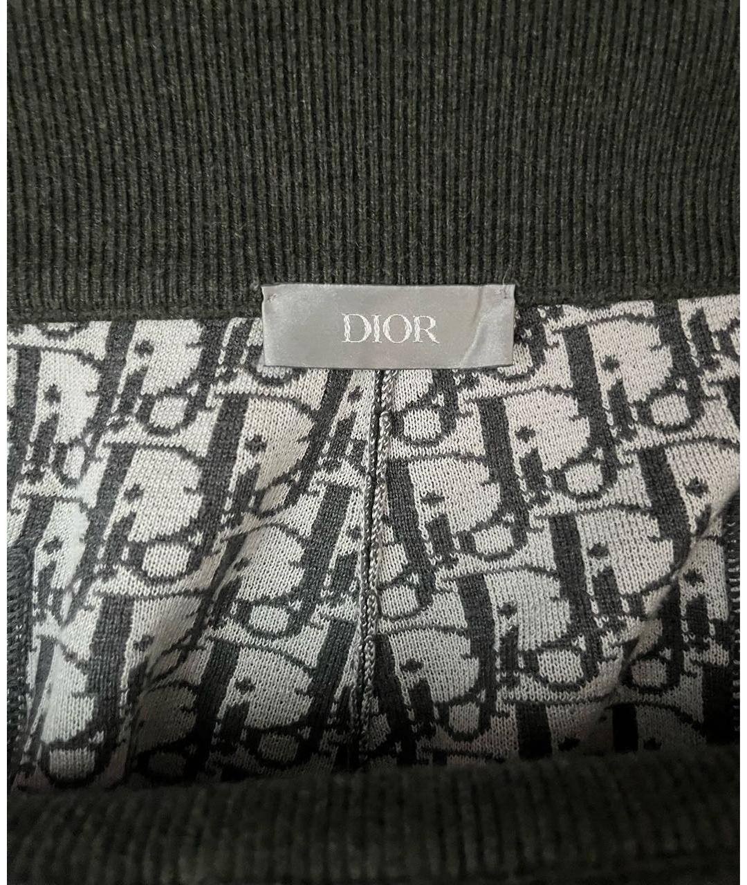 CHRISTIAN DIOR Хаки хлопковые повседневные брюки, фото 4