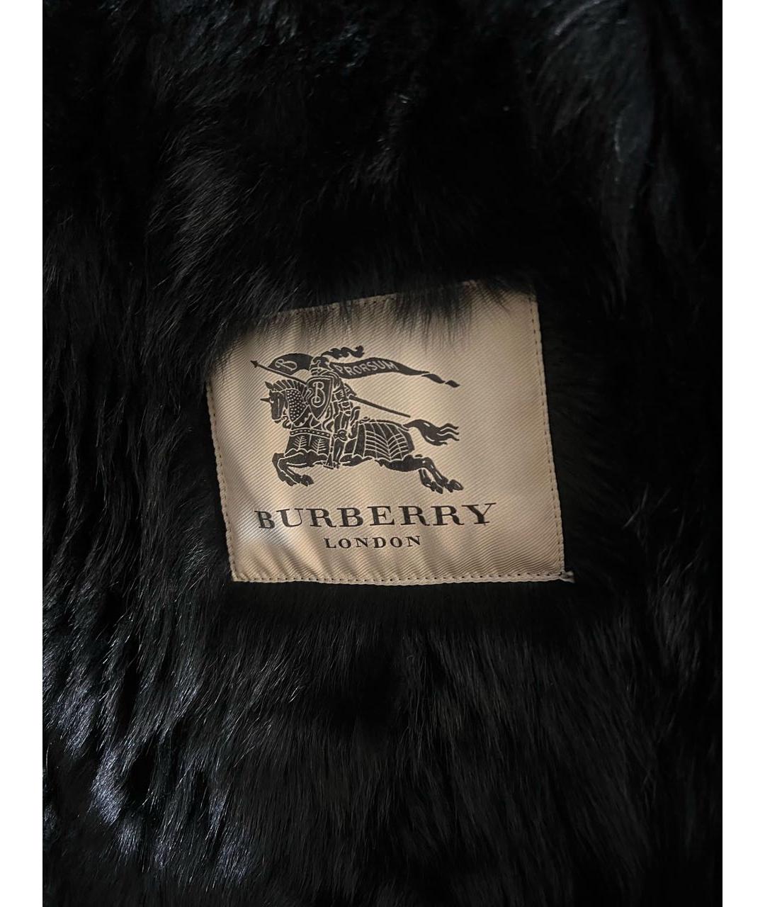 BURBERRY Черная дубленка, фото 4