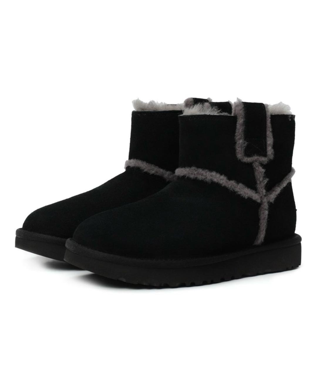UGG AUSTRALIA Черные замшевые полусапоги, фото 3