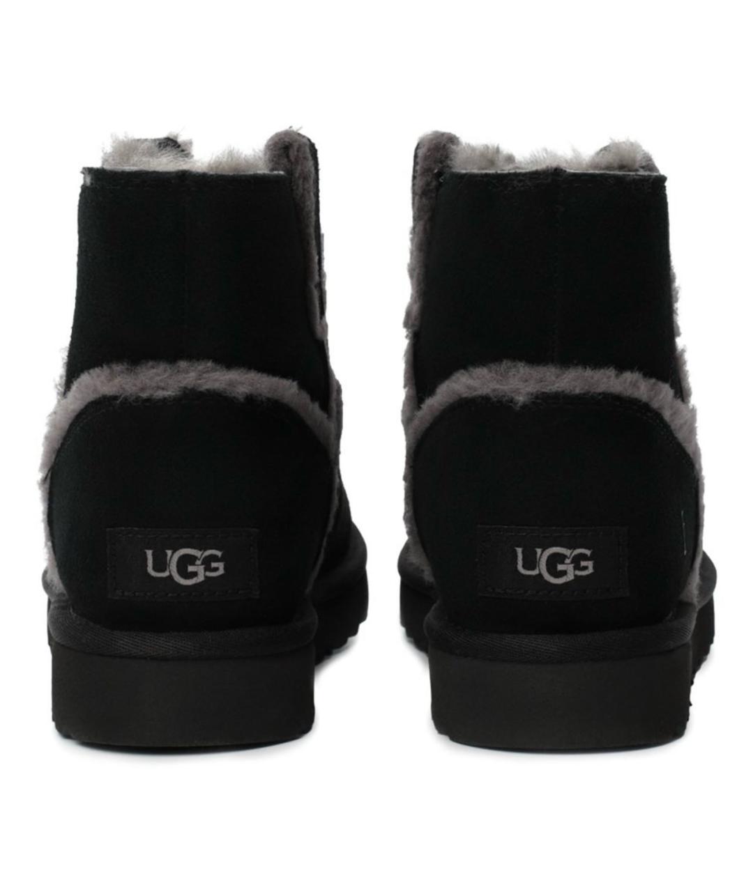 UGG AUSTRALIA Черные замшевые полусапоги, фото 4