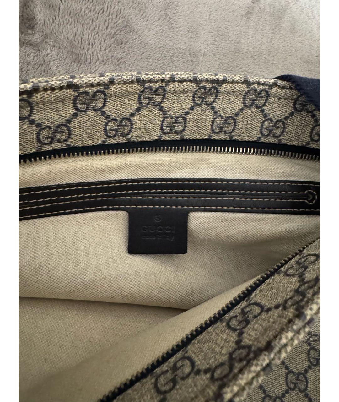 GUCCI Бежевая кожаная сумка на плечо, фото 5