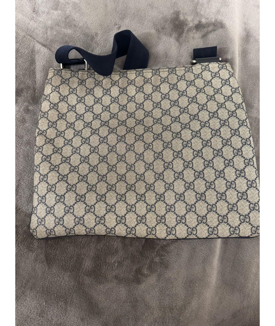 GUCCI Бежевая кожаная сумка на плечо, фото 2