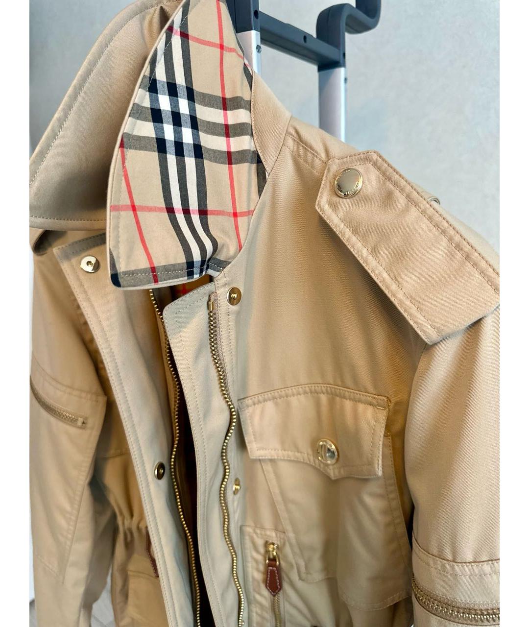 BURBERRY Бежевая хлопковая куртка, фото 8