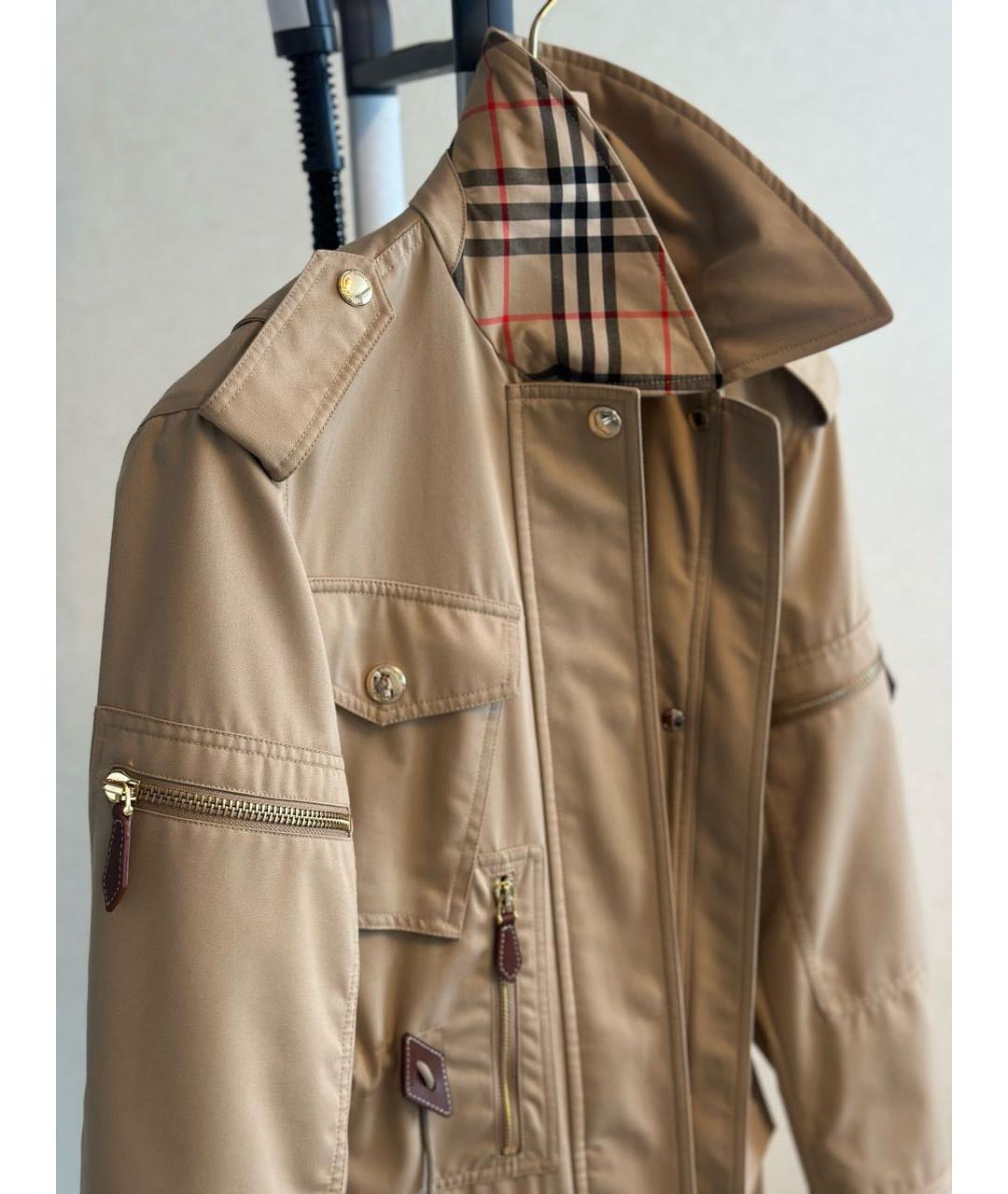 BURBERRY Бежевая хлопковая куртка, фото 4