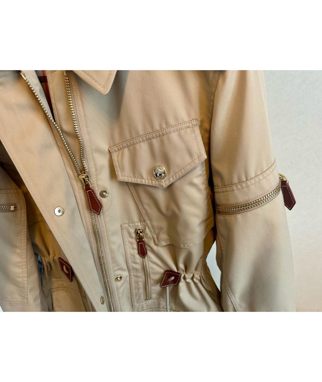 BURBERRY Бежевая хлопковая куртка, фото 5