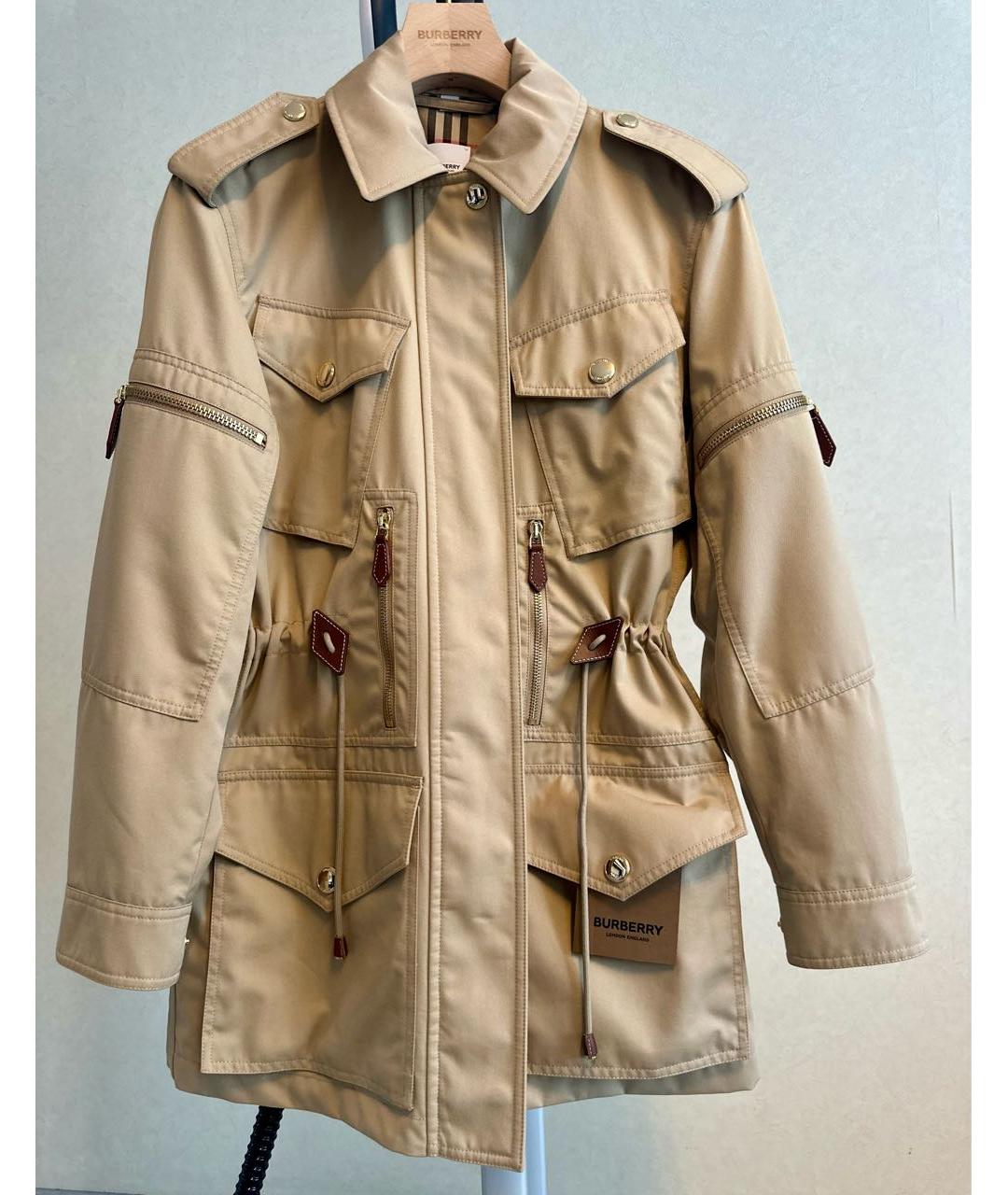 BURBERRY Бежевая хлопковая куртка, фото 9