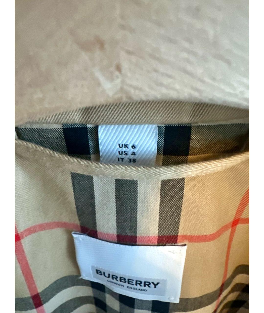 BURBERRY Бежевая хлопковая куртка, фото 7