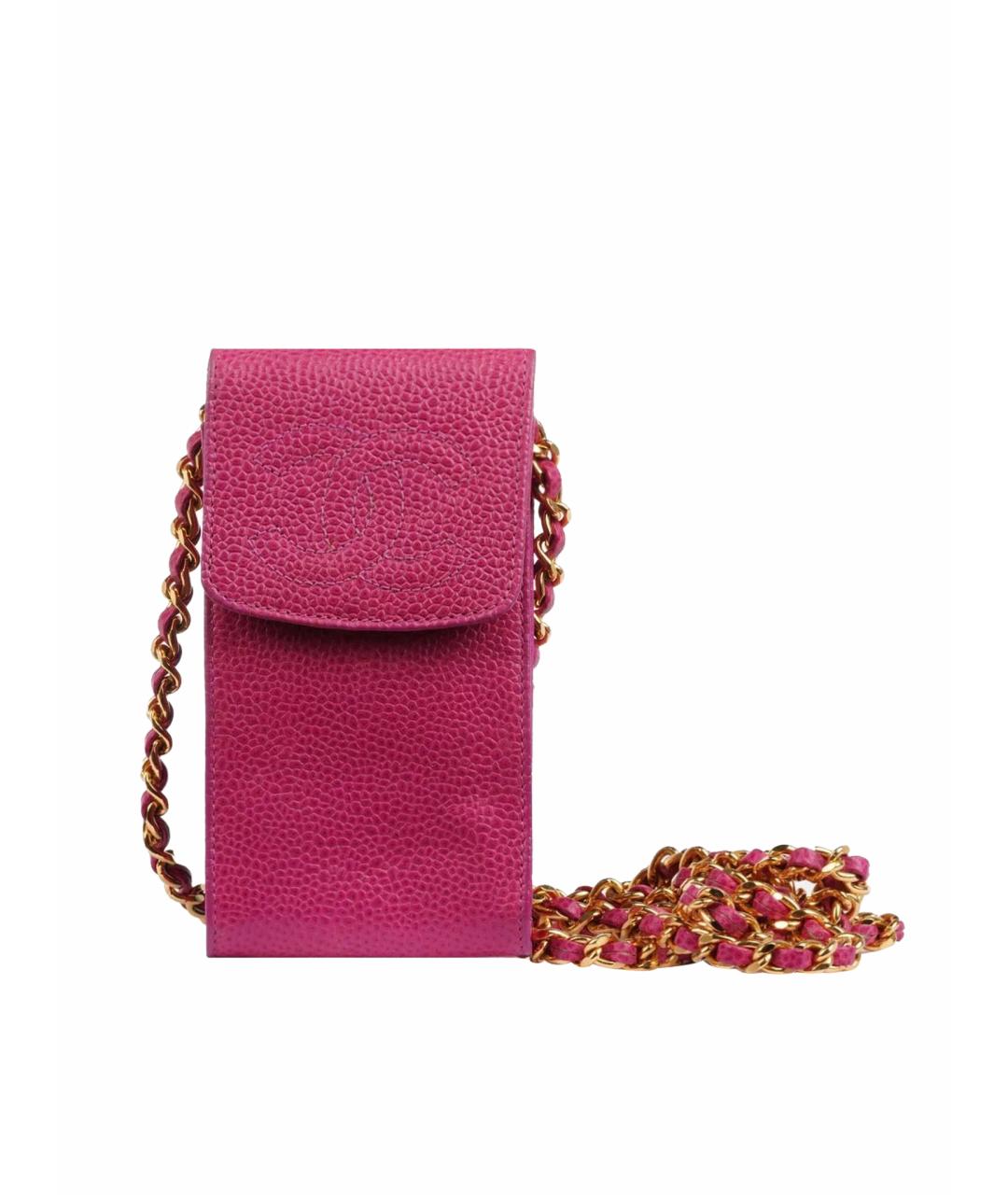 CHANEL Розовая кожаная сумка через плечо, фото 1