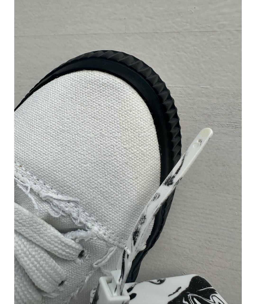 OFF-WHITE Белые текстильные кеды, фото 8