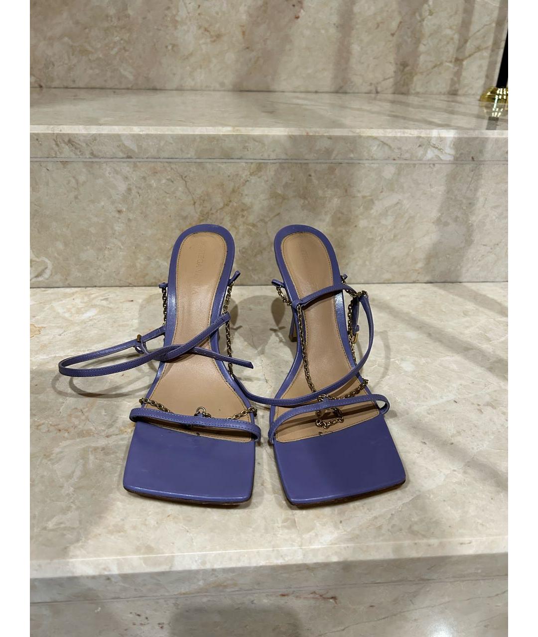 BOTTEGA VENETA Фиолетовые кожаные туфли, фото 2