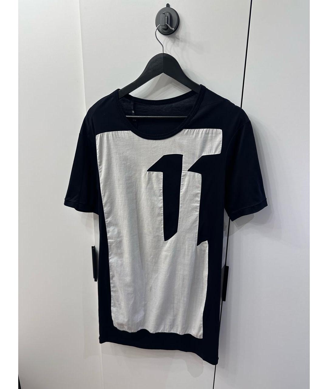11 BY BORIS BIDJAN SABERI Черная хлопковая футболка, фото 5