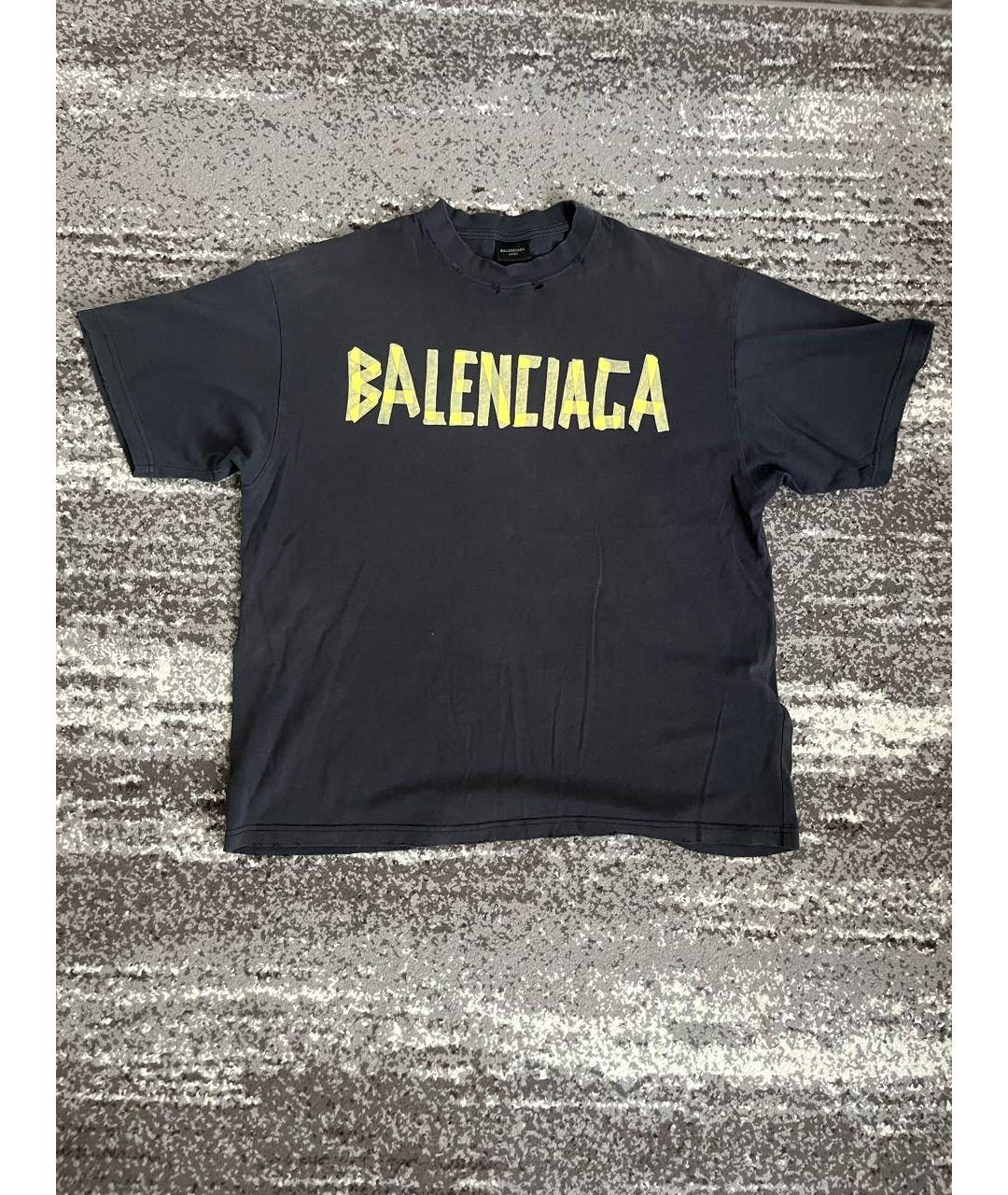 BALENCIAGA Серая хлопковая футболка, фото 9