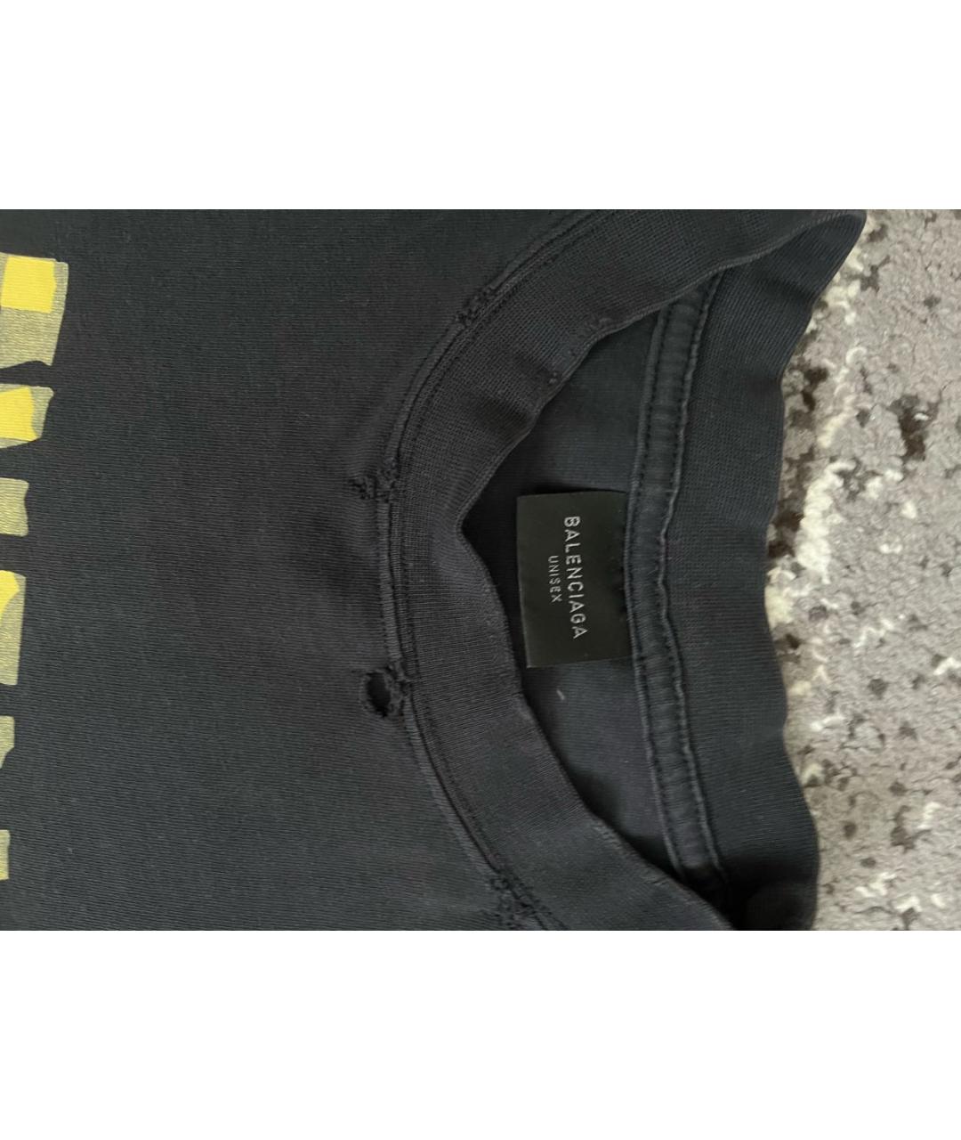 BALENCIAGA Серая хлопковая футболка, фото 5