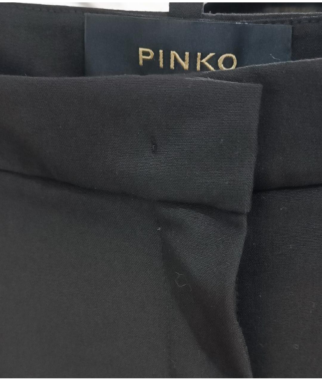 PINKO Черные полиэстеровые брюки широкие, фото 4