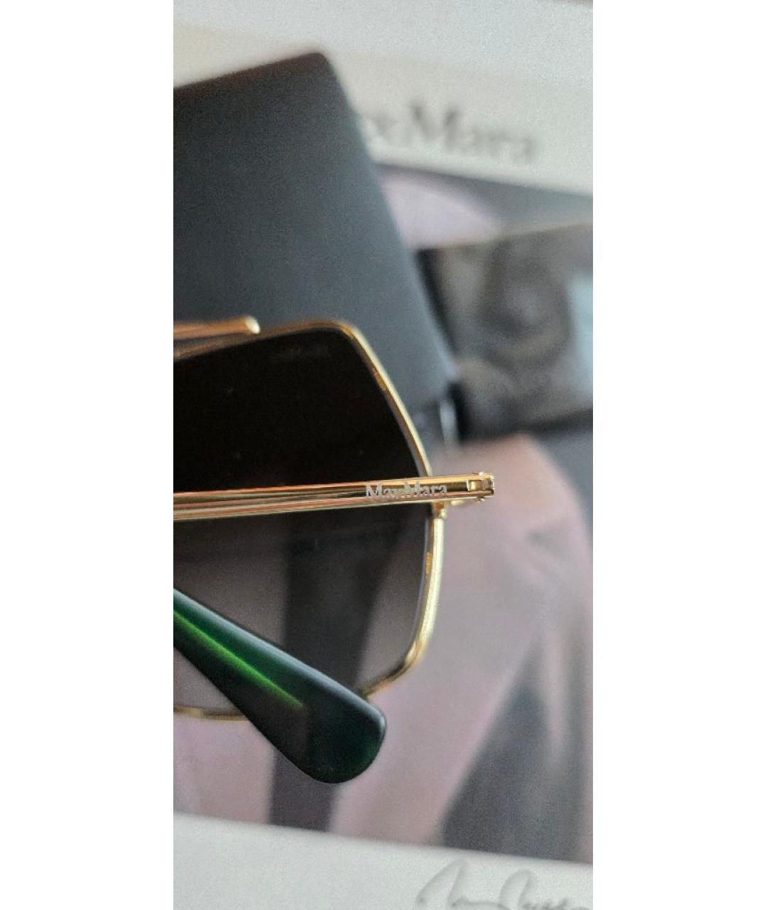 MAX MARA Серые металлические солнцезащитные очки, фото 3