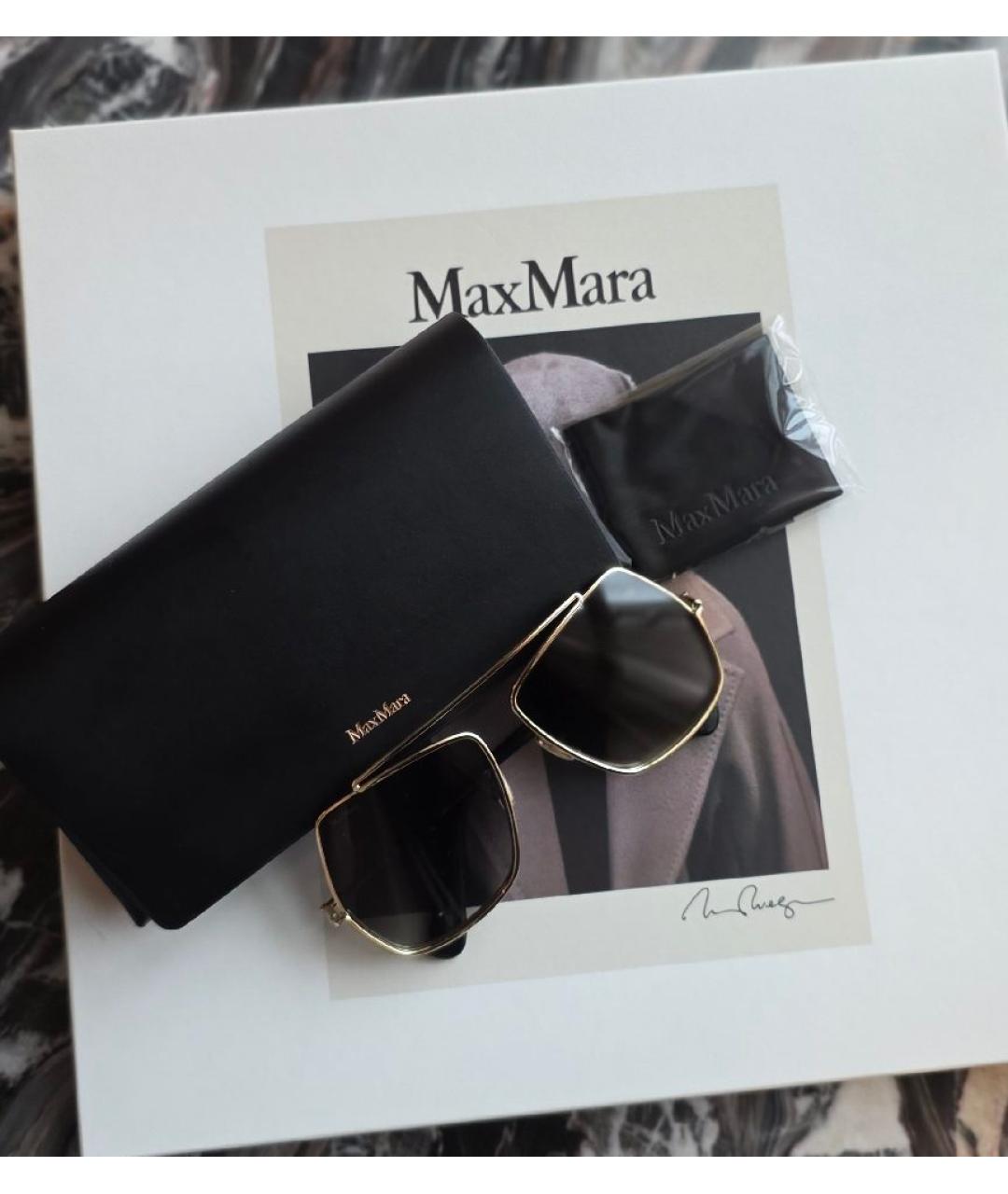 MAX MARA Серые металлические солнцезащитные очки, фото 4