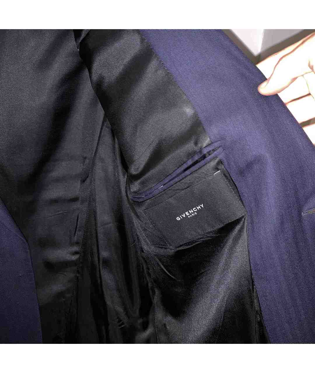 GIVENCHY Темно-синий шерстяной пиджак, фото 3