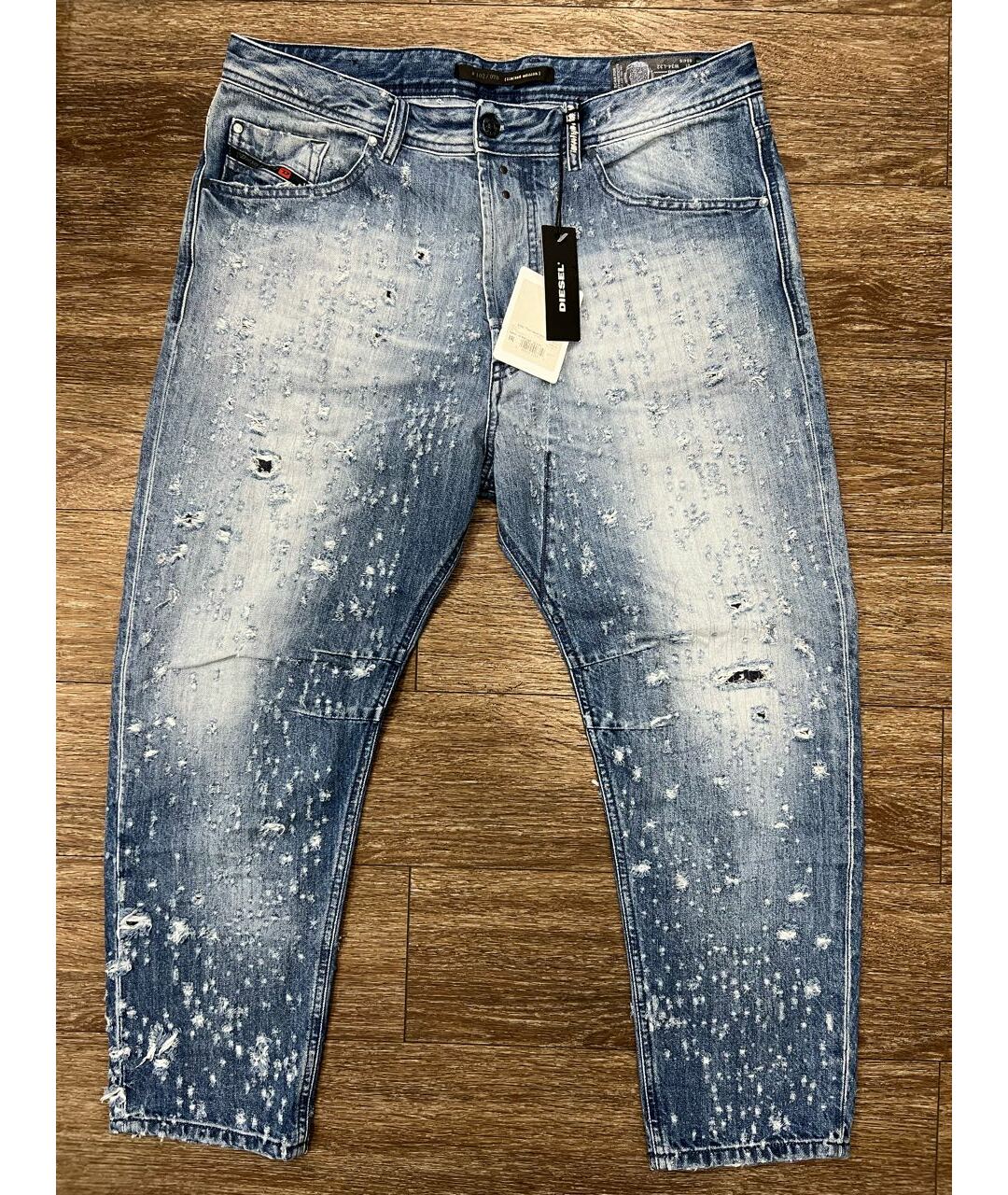 DIESEL Синие хлопковые джинсы скинни, фото 6