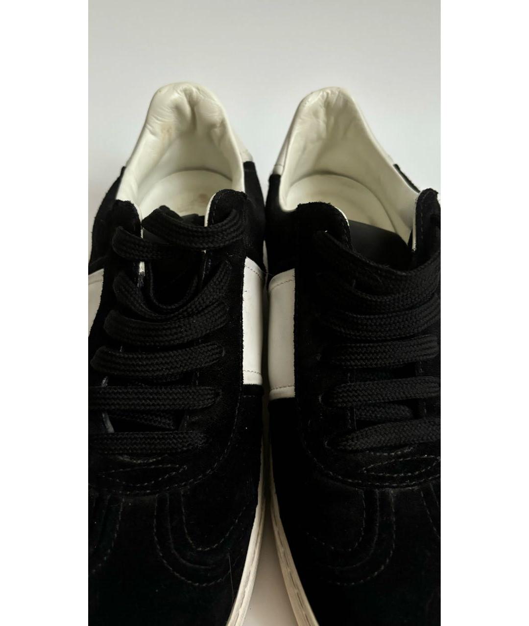 VALENTINO Черные замшевые кроссовки, фото 4