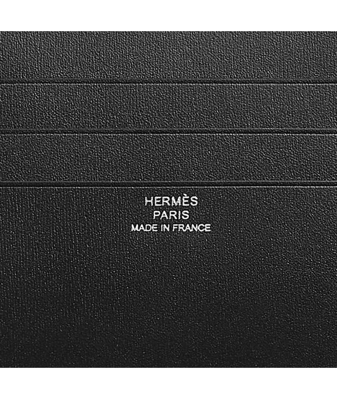 HERMES Черный кожаный кардхолдер, фото 3