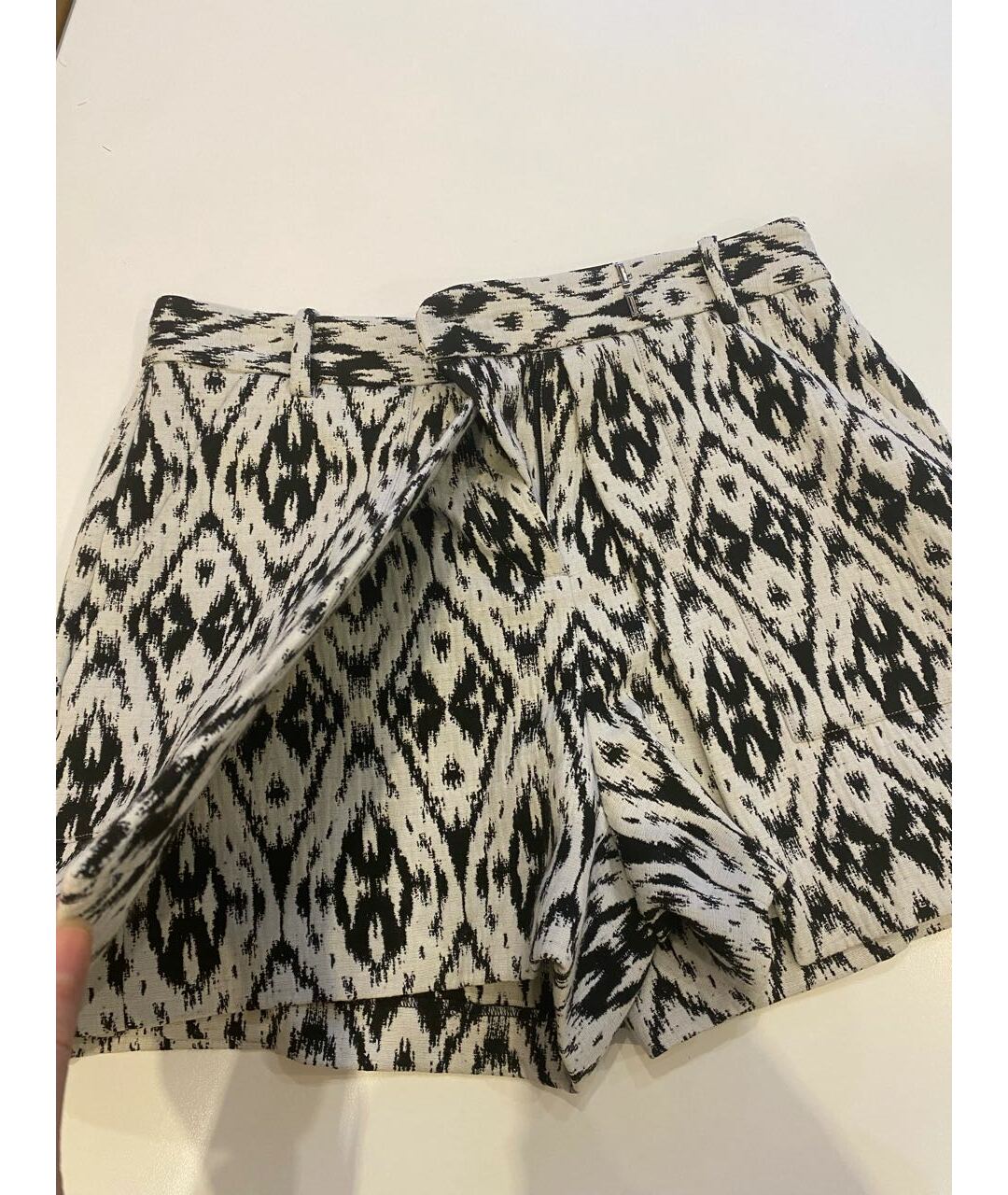 THEORY Серая полиэстеровая юбка-шорты, фото 2