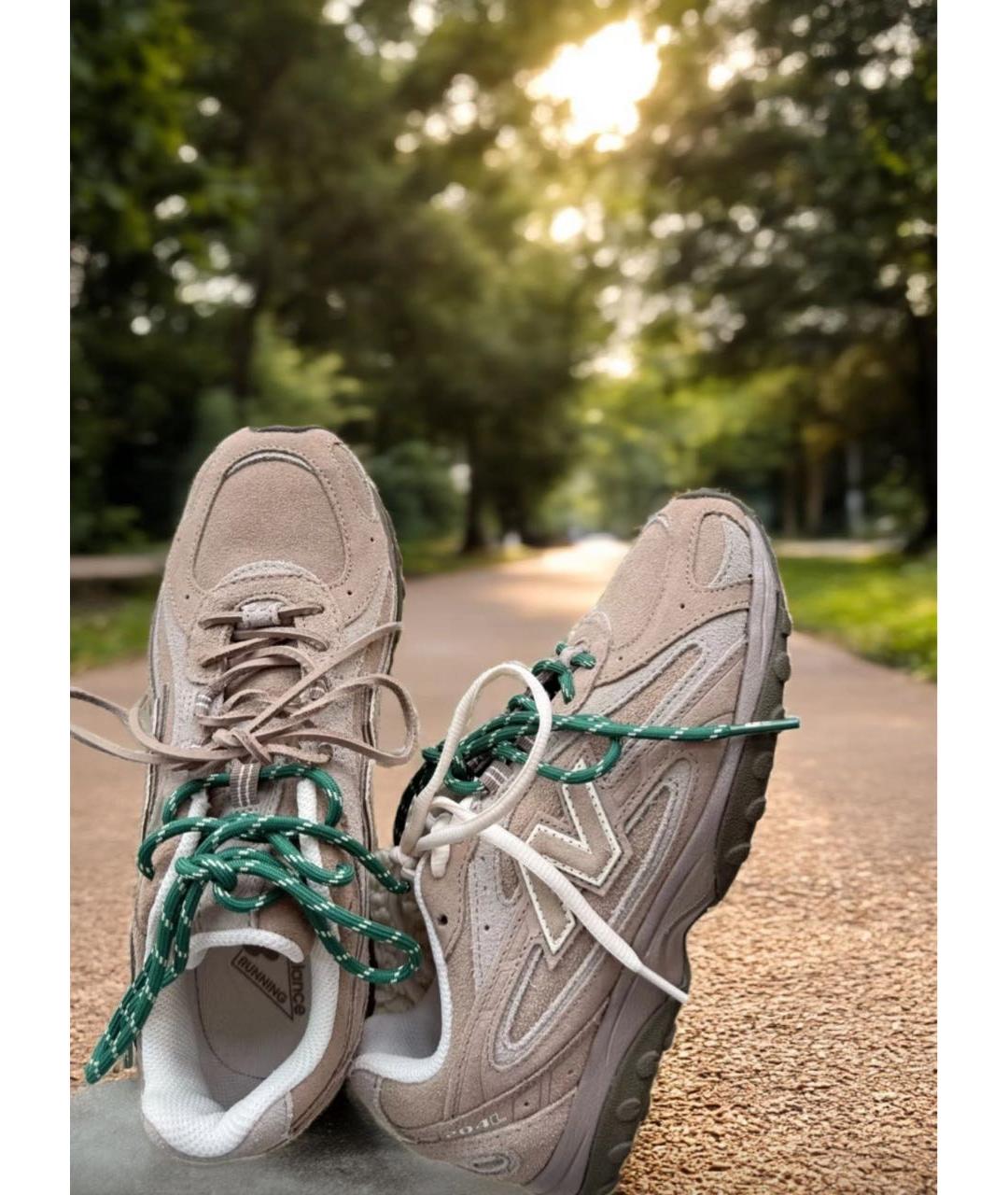 NEW BALANCE Бежевые замшевые кроссовки, фото 6