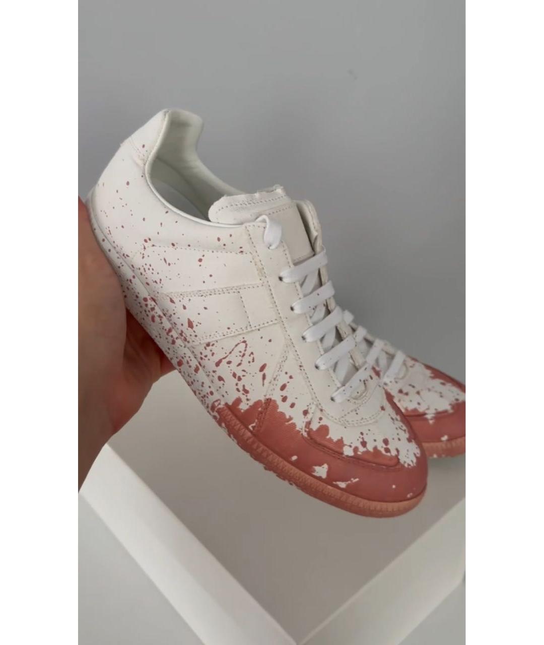 MAISON MARGIELA Белые низкие кроссовки / кеды, фото 4