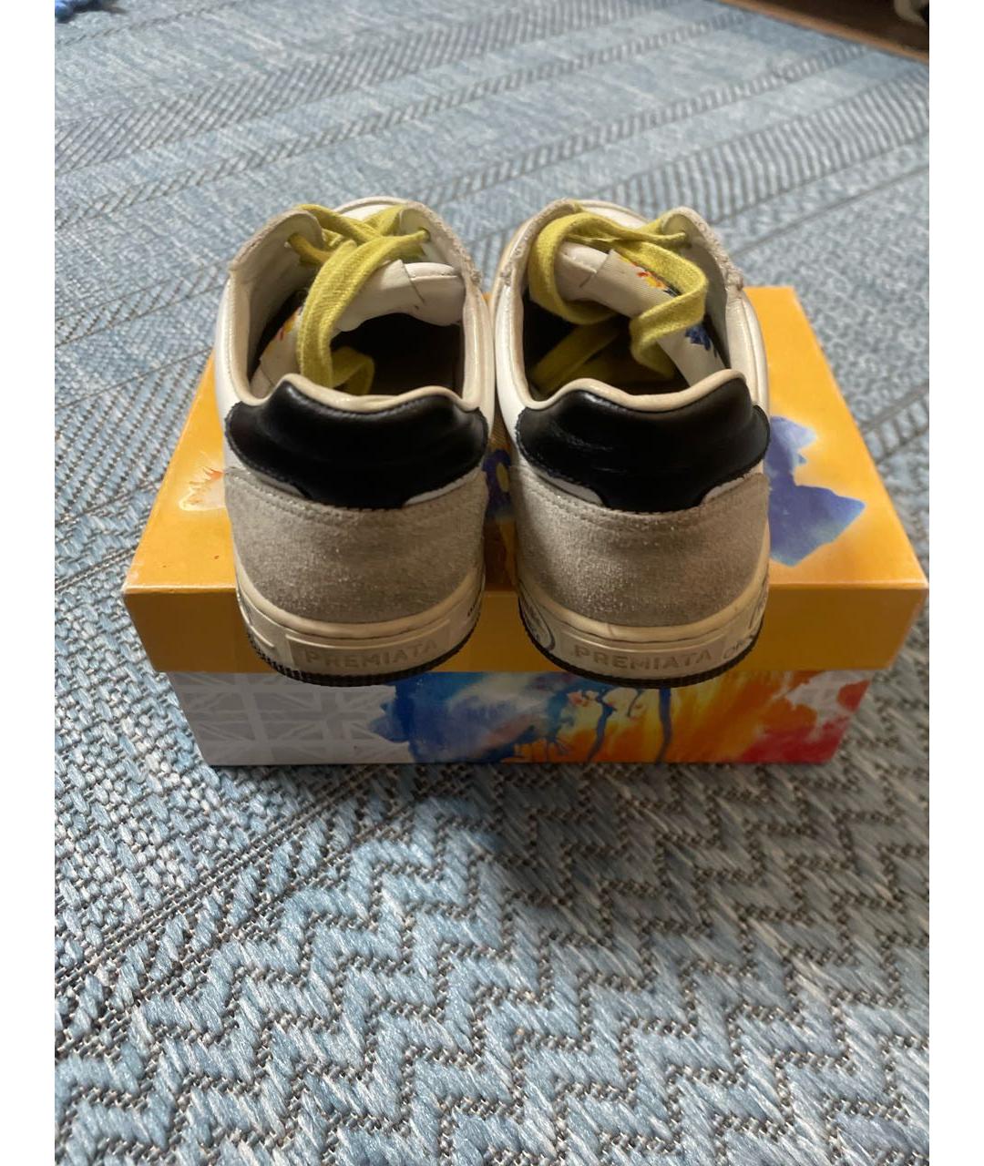 PREMIATA KIDS Белые кожаные кеды, фото 4