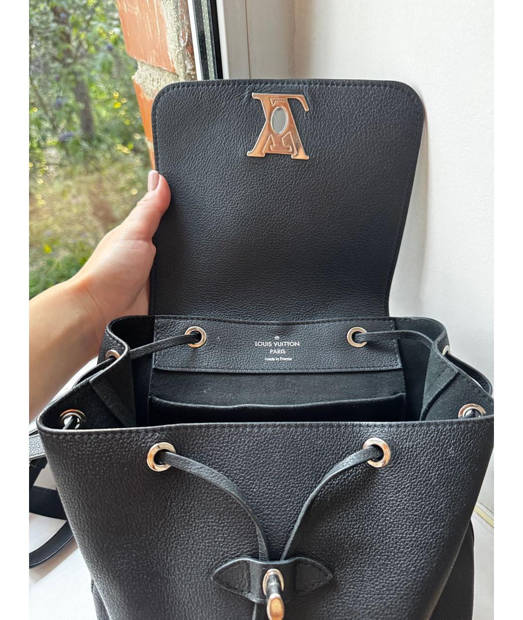 LOUIS VUITTON Черный кожаный рюкзак, фото 7