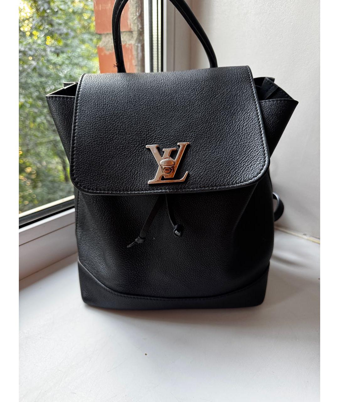 LOUIS VUITTON Черный кожаный рюкзак, фото 9