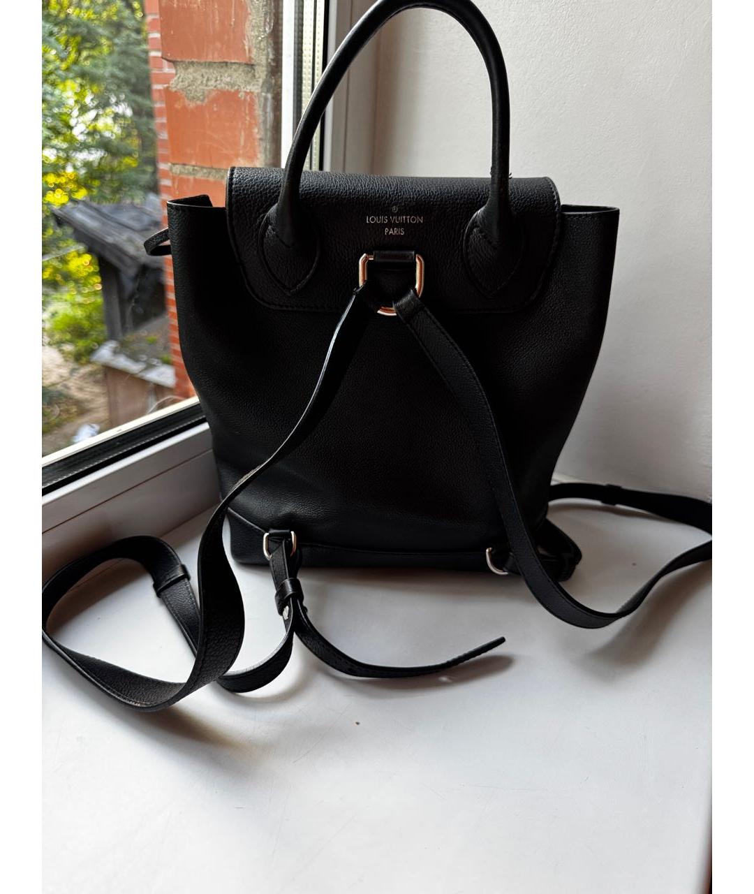 LOUIS VUITTON Черный кожаный рюкзак, фото 2