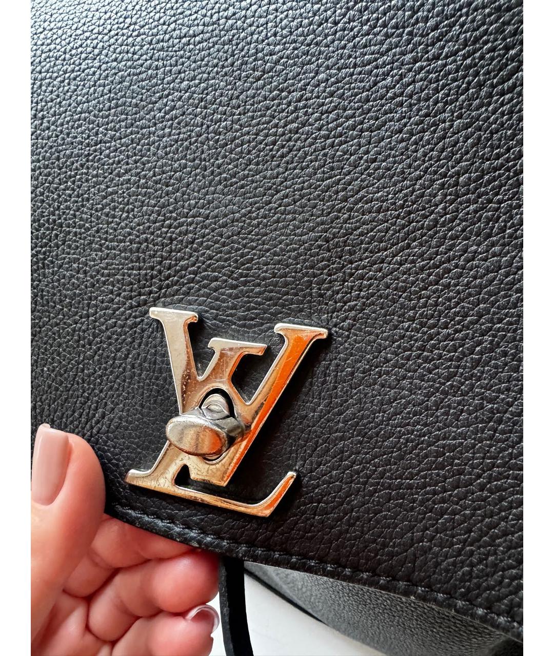 LOUIS VUITTON Черный кожаный рюкзак, фото 3