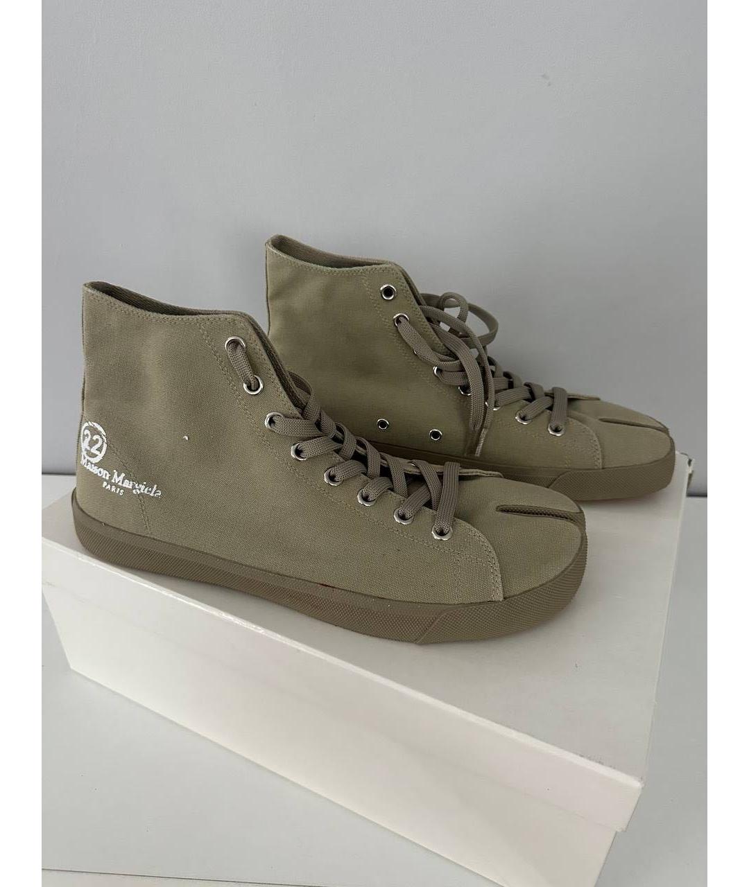 MAISON MARGIELA Хаки высокие кроссовки / кеды, фото 2