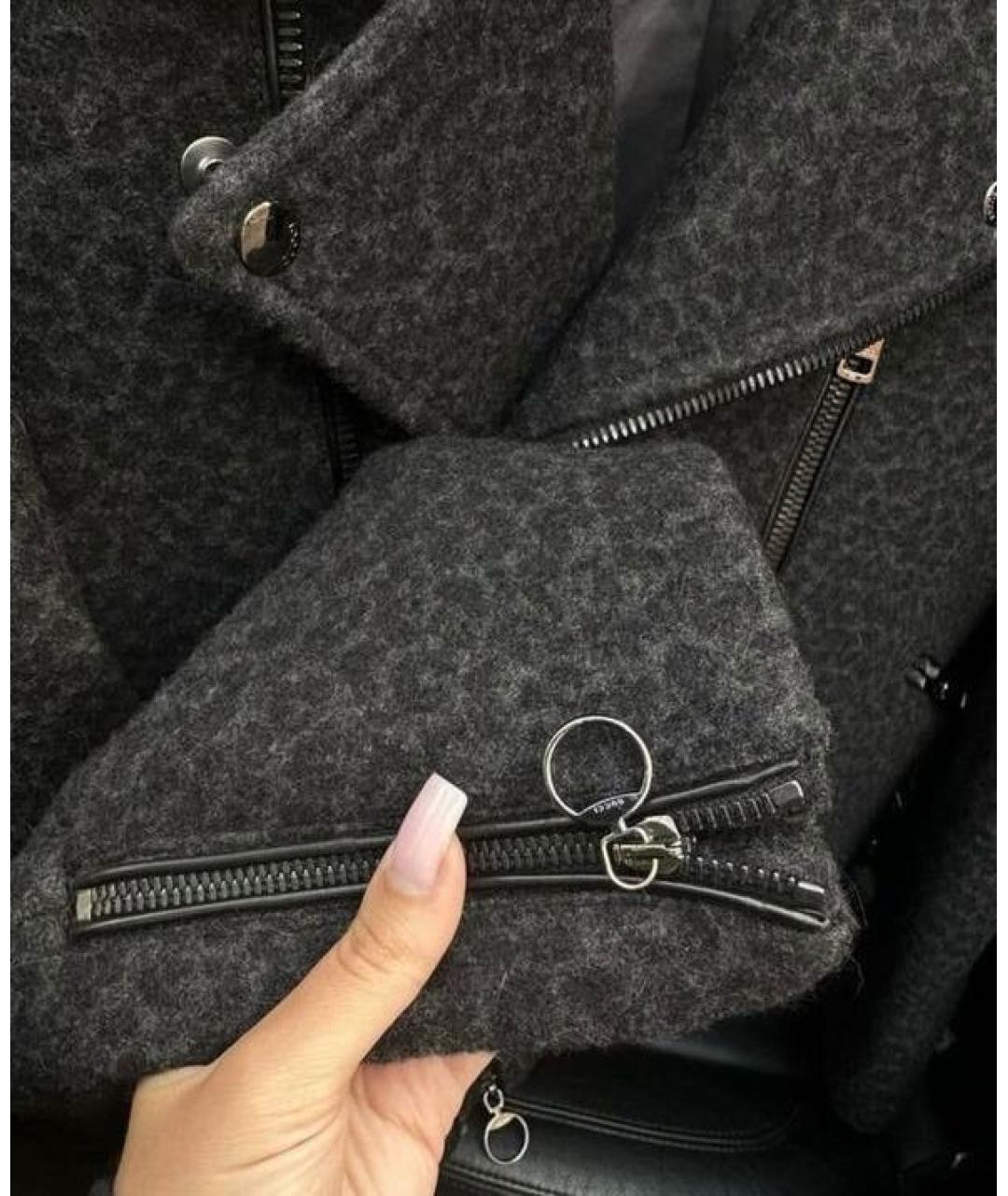 GUCCI Антрацитовое шерстяное пальто, фото 3