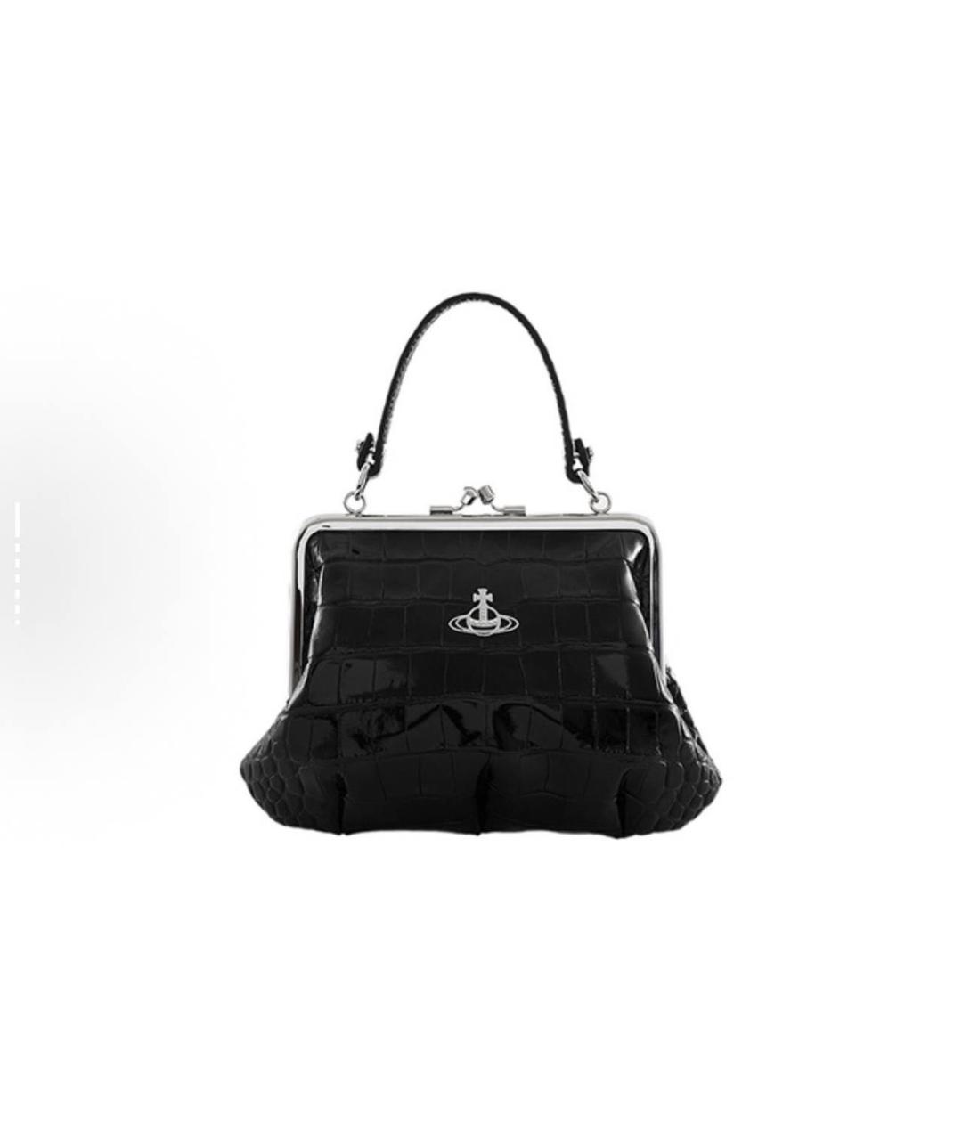 VIVIENNE WESTWOOD Черная сумка с короткими ручками, фото 2
