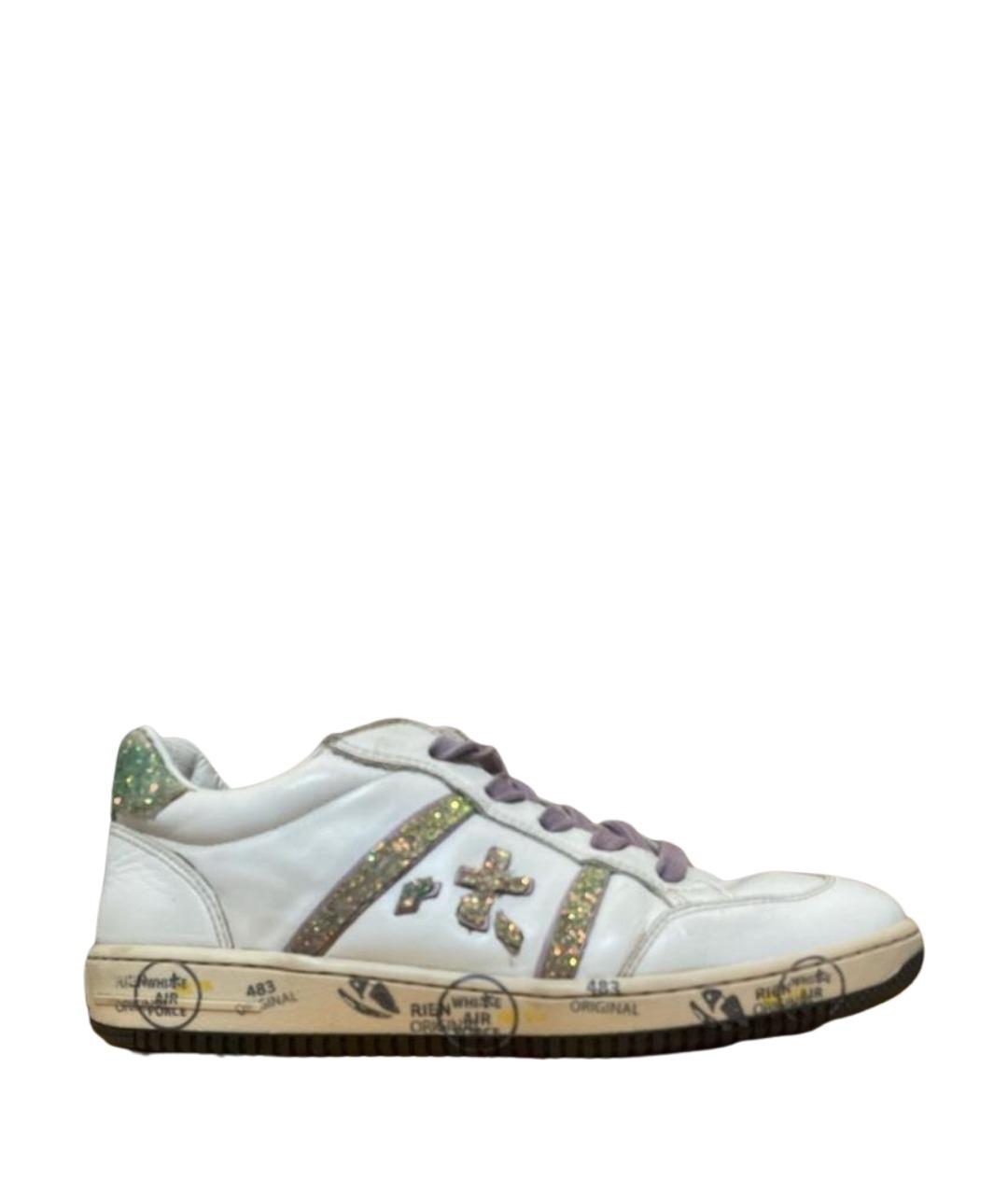 PREMIATA KIDS Белые кожаные кеды, фото 1