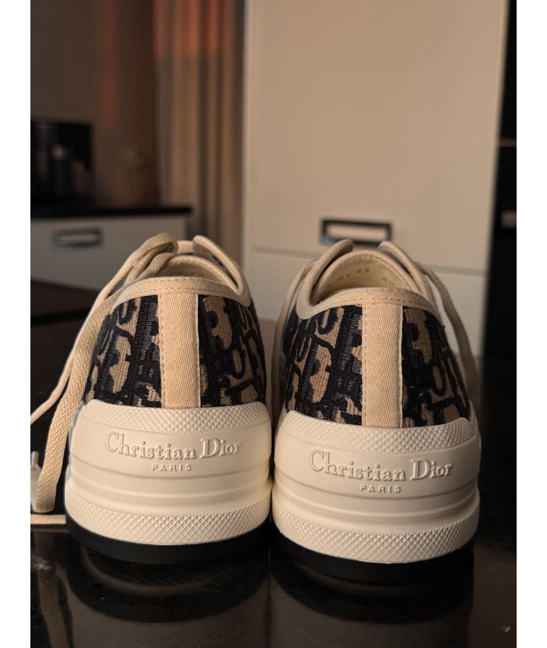 CHRISTIAN DIOR Темно-синие кожаные кеды, фото 4