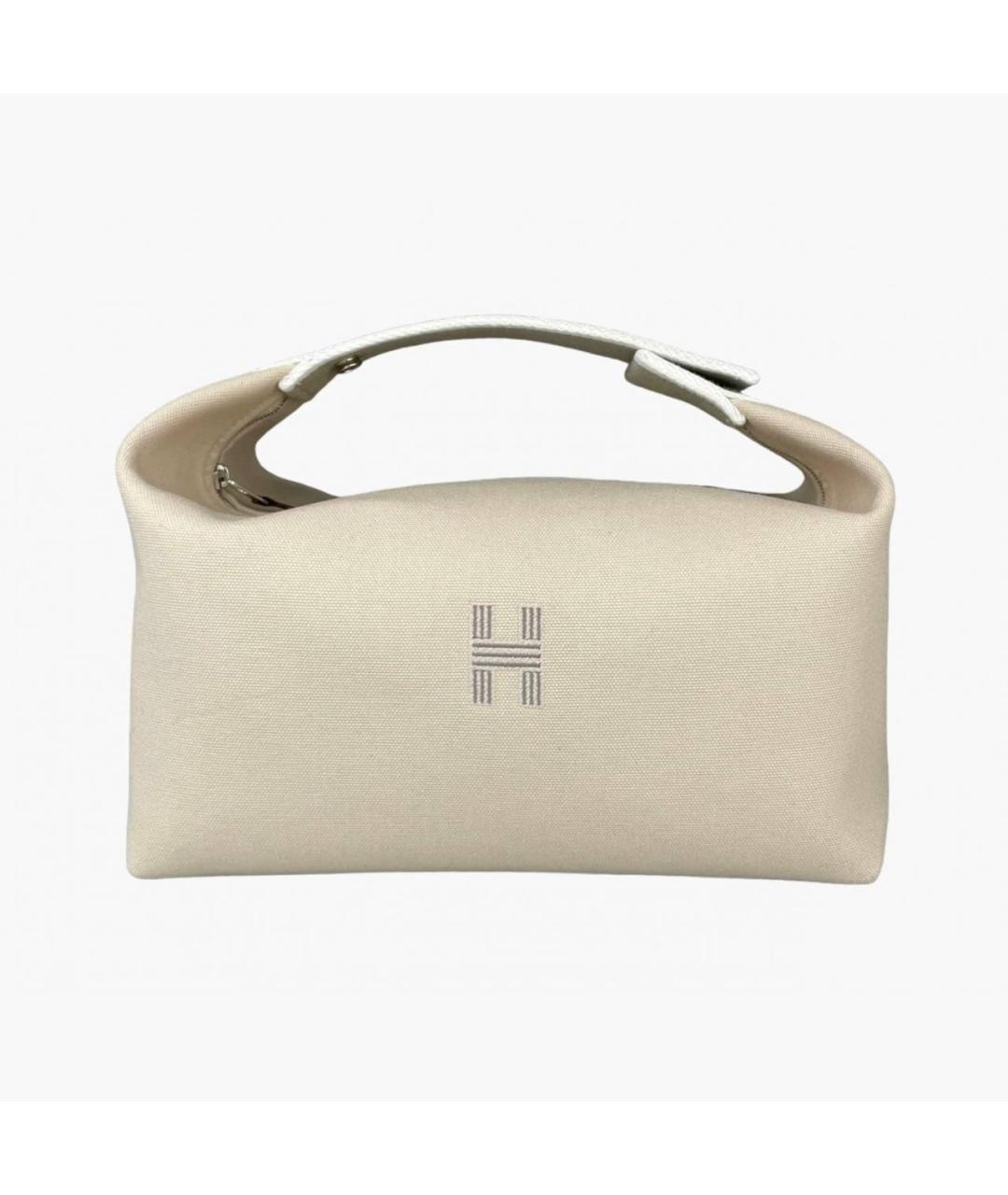 HERMES Бежевая косметичка, фото 3