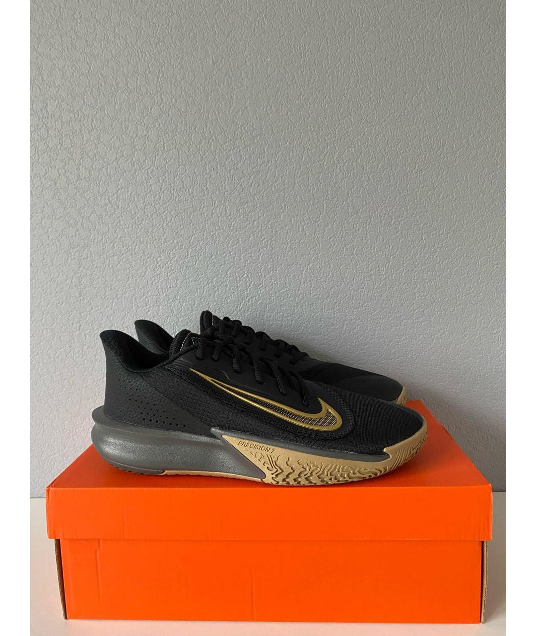 NIKE Черные текстильные низкие кроссовки / кеды, фото 4