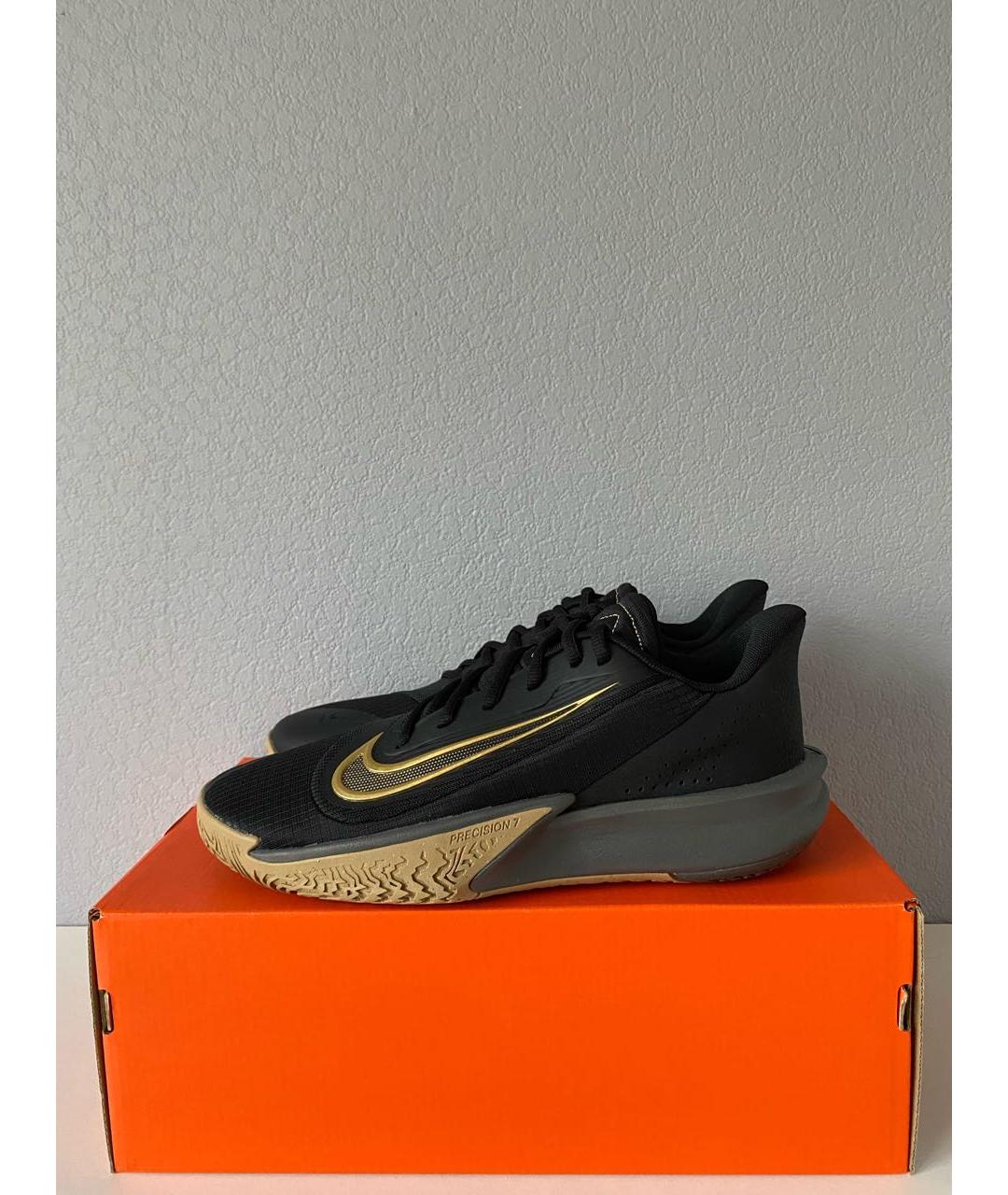 NIKE Черные текстильные низкие кроссовки / кеды, фото 3