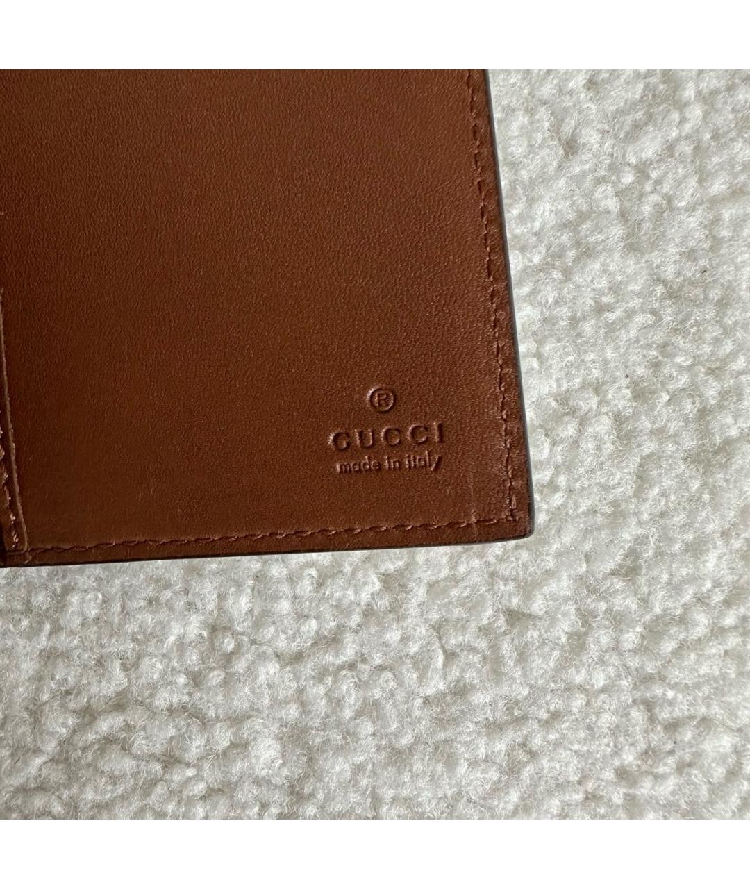 GUCCI Коричневая визитница, фото 3