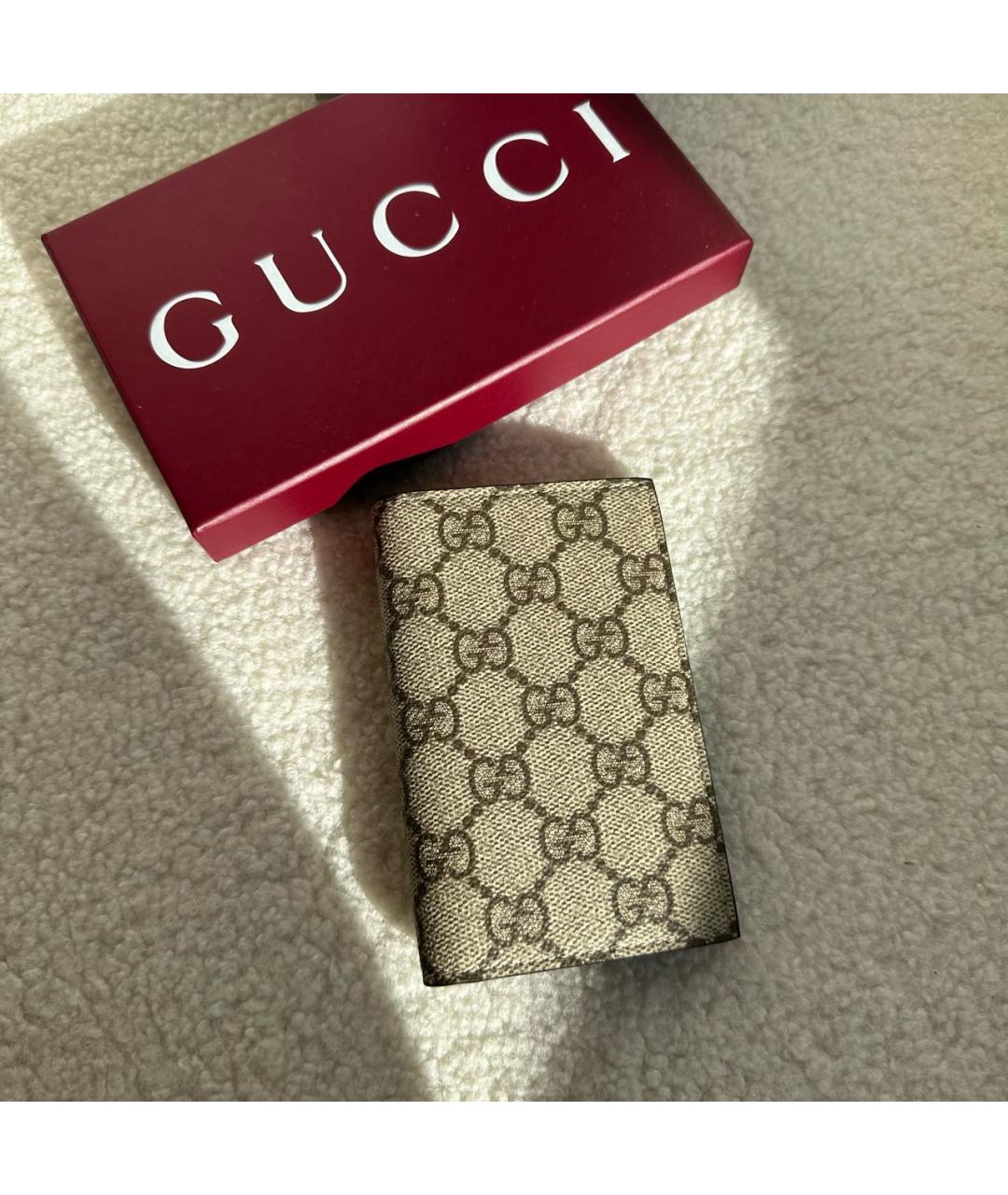GUCCI Коричневая визитница, фото 4