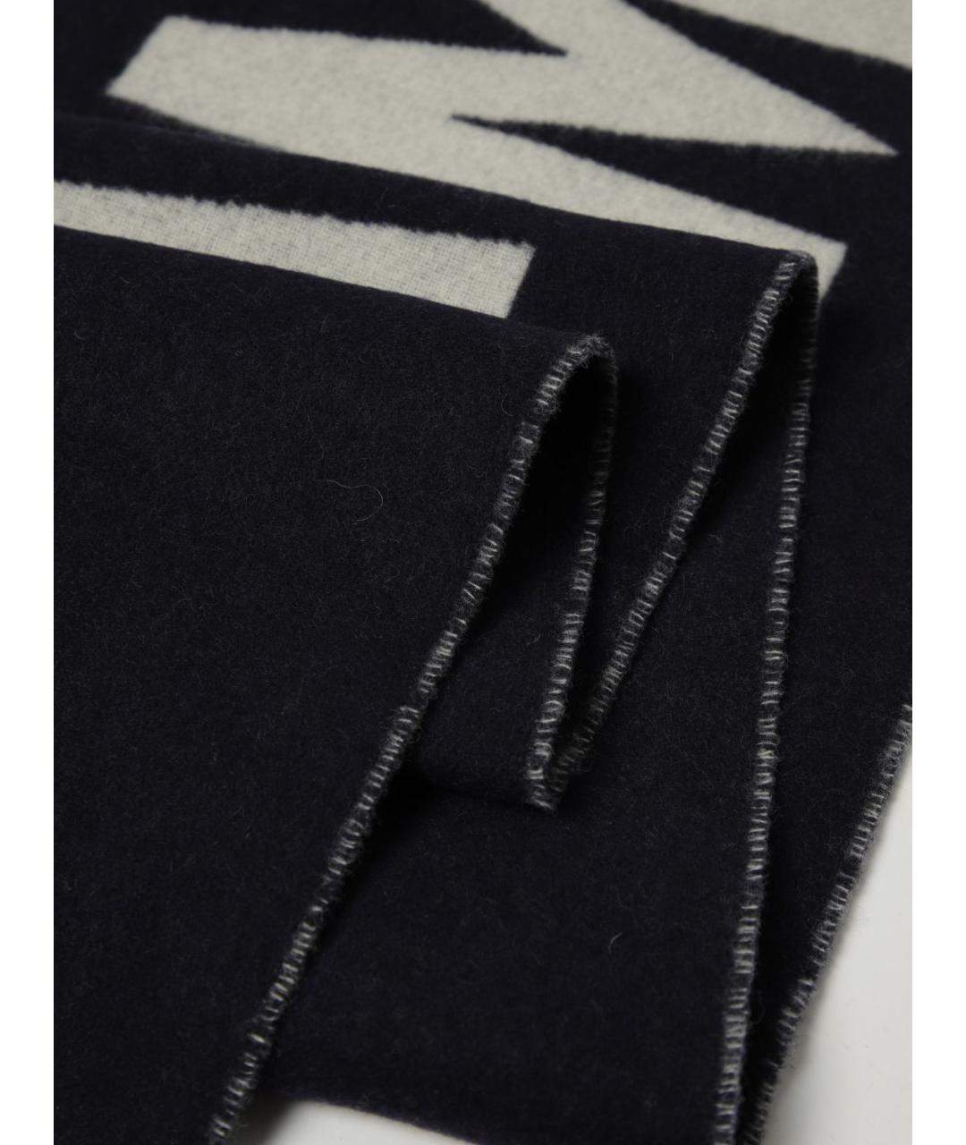 JACQUEMUS Темно-синий шерстяной шарф, фото 3