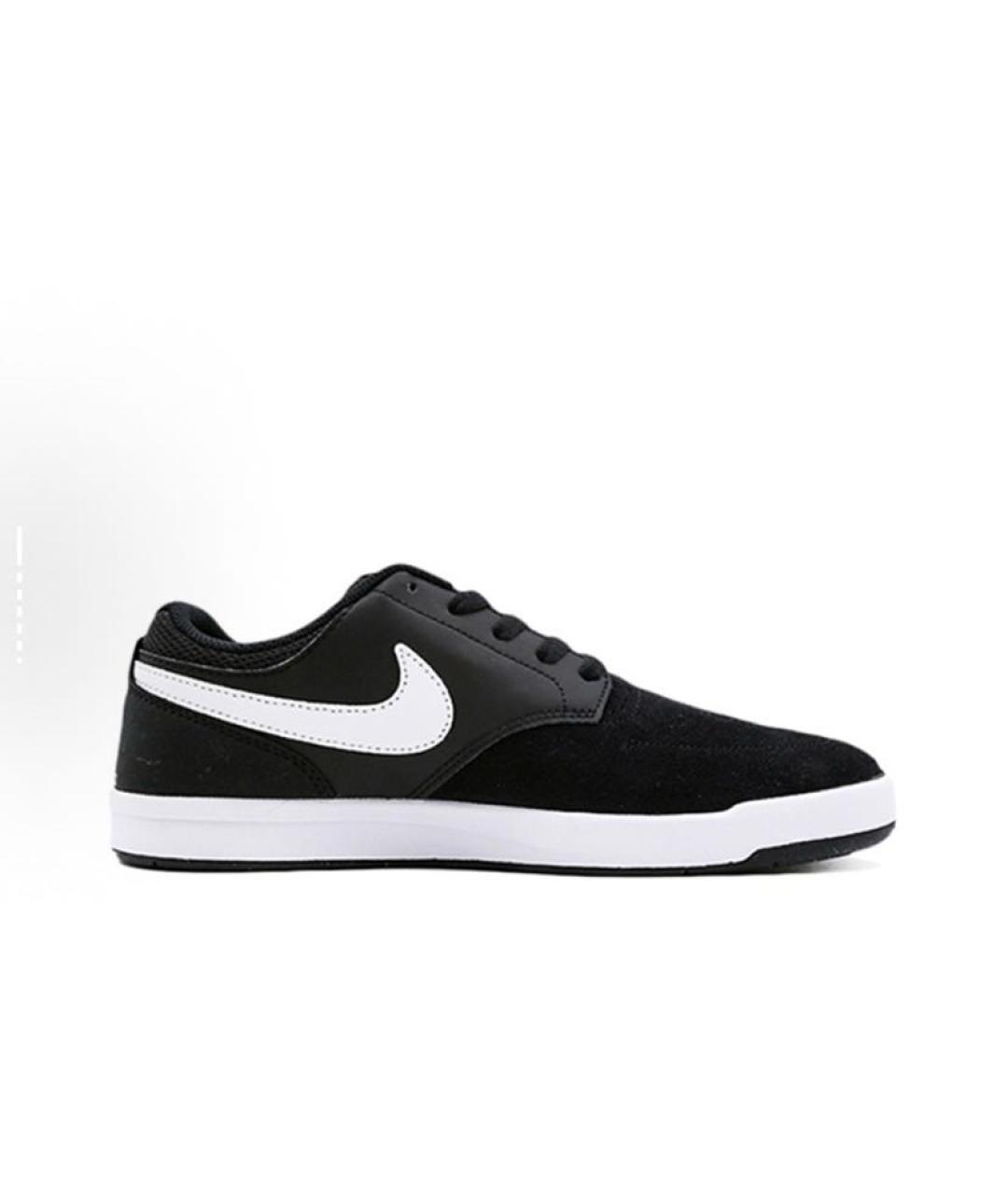 NIKE Черные текстильные низкие кроссовки / кеды, фото 1