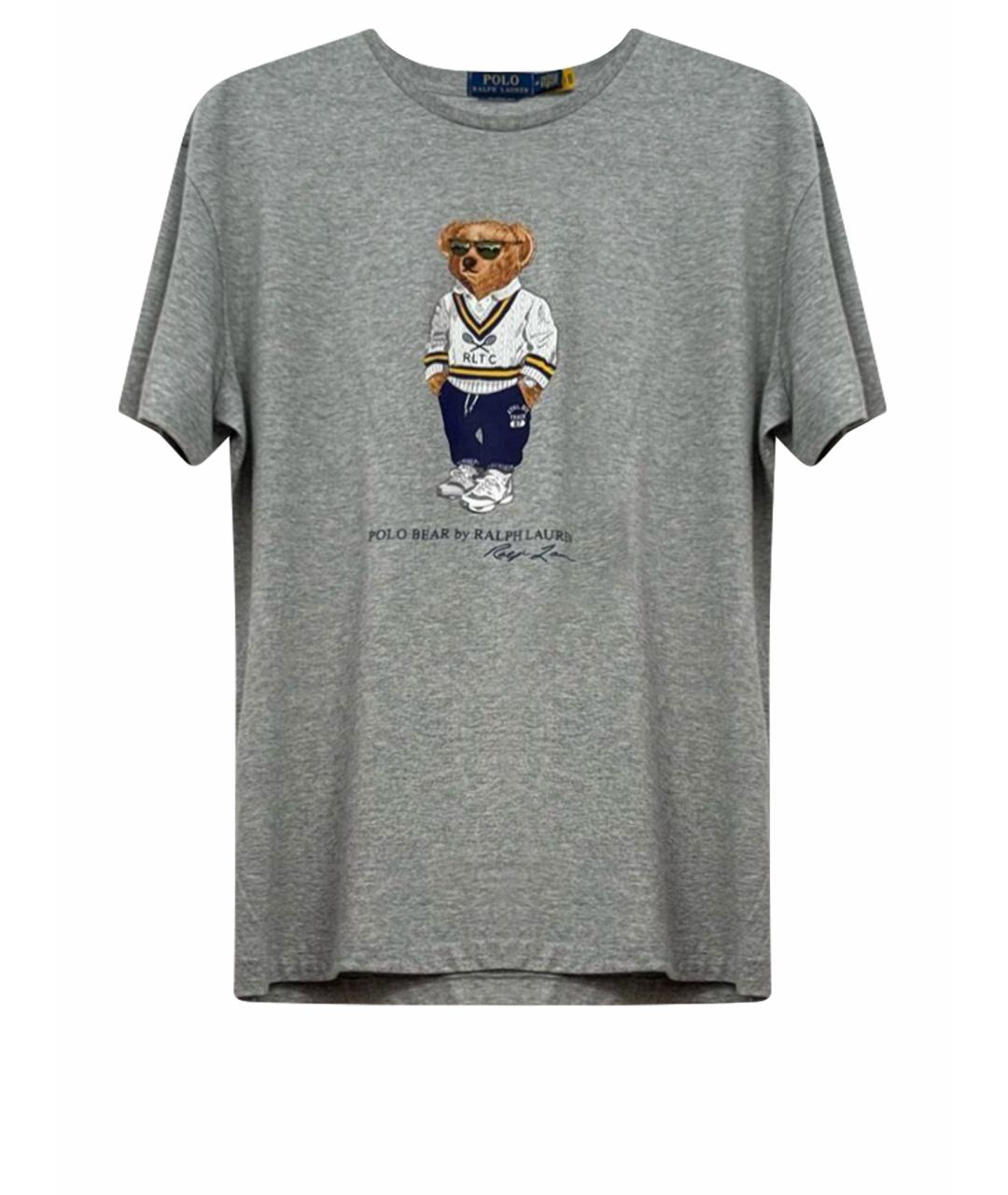 POLO RALPH LAUREN Серая хлопковая футболка, фото 1