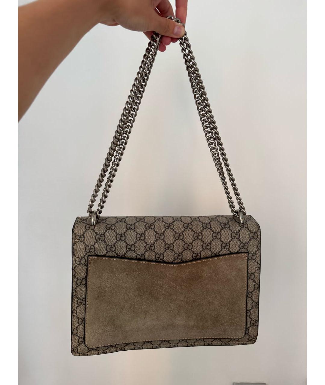 GUCCI Коричневая замшевая сумка через плечо, фото 3