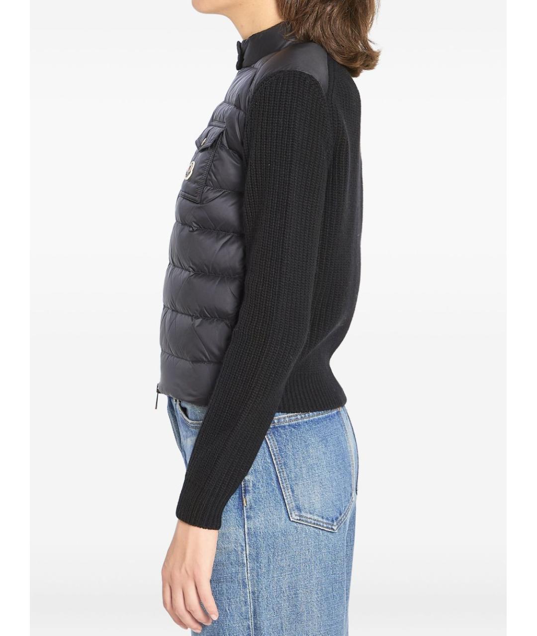 MONCLER Черный шерстяной кардиган, фото 4