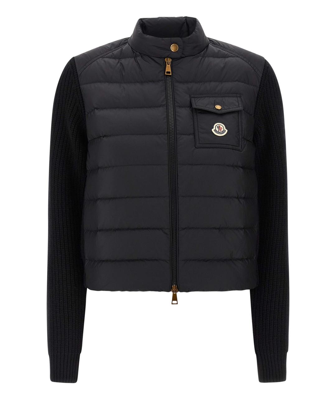 MONCLER Черный шерстяной кардиган, фото 1
