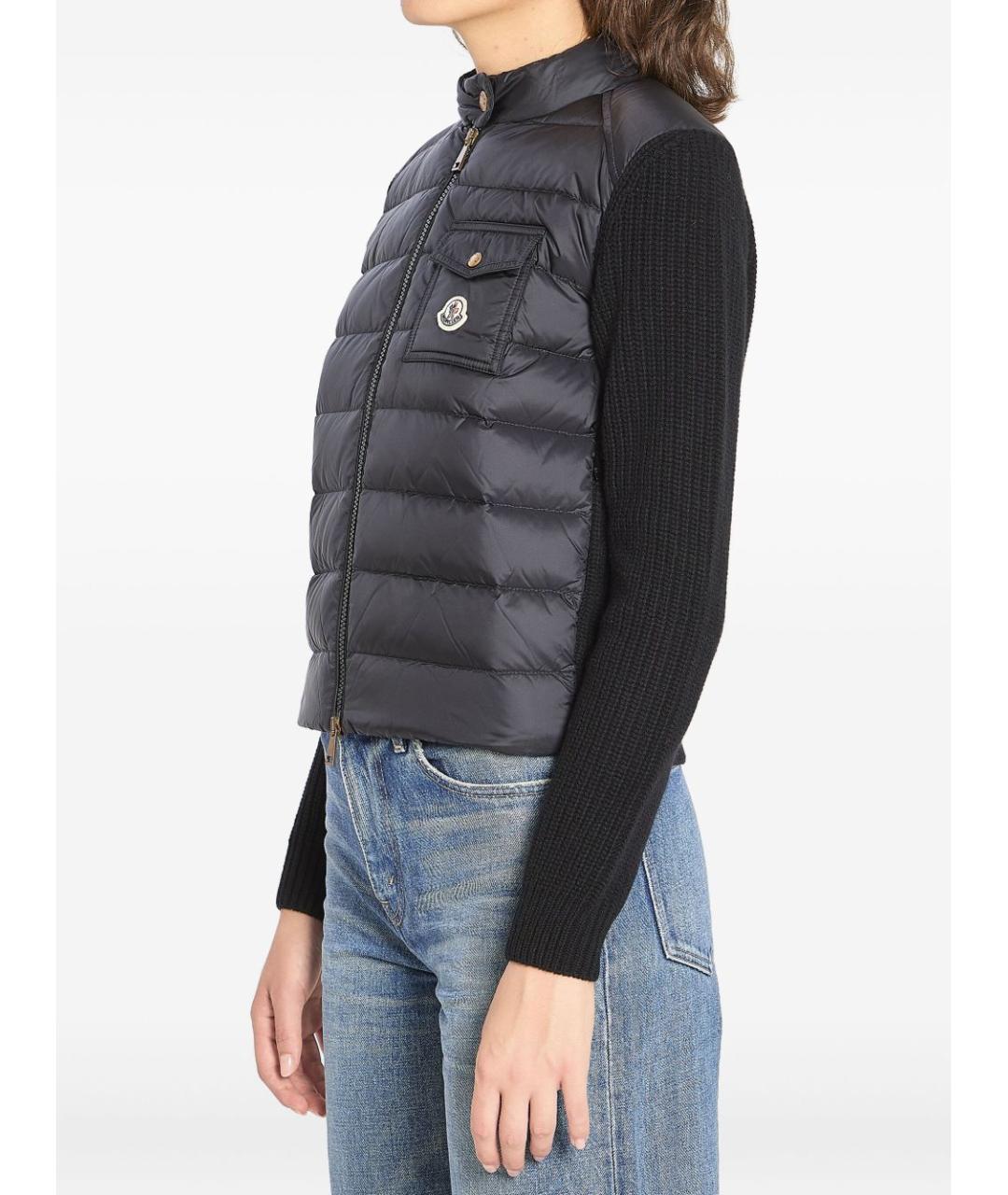 MONCLER Черный шерстяной кардиган, фото 5