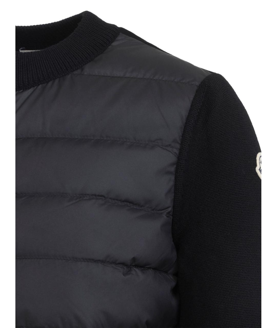 MONCLER Черный полиэстеровый кардиган, фото 2